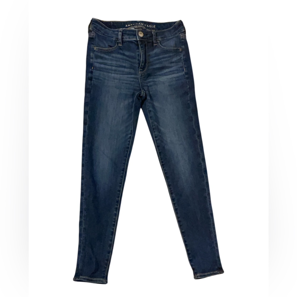 American Eagle High Rise Jegging Blue Jean - Size 4 Short Skinny